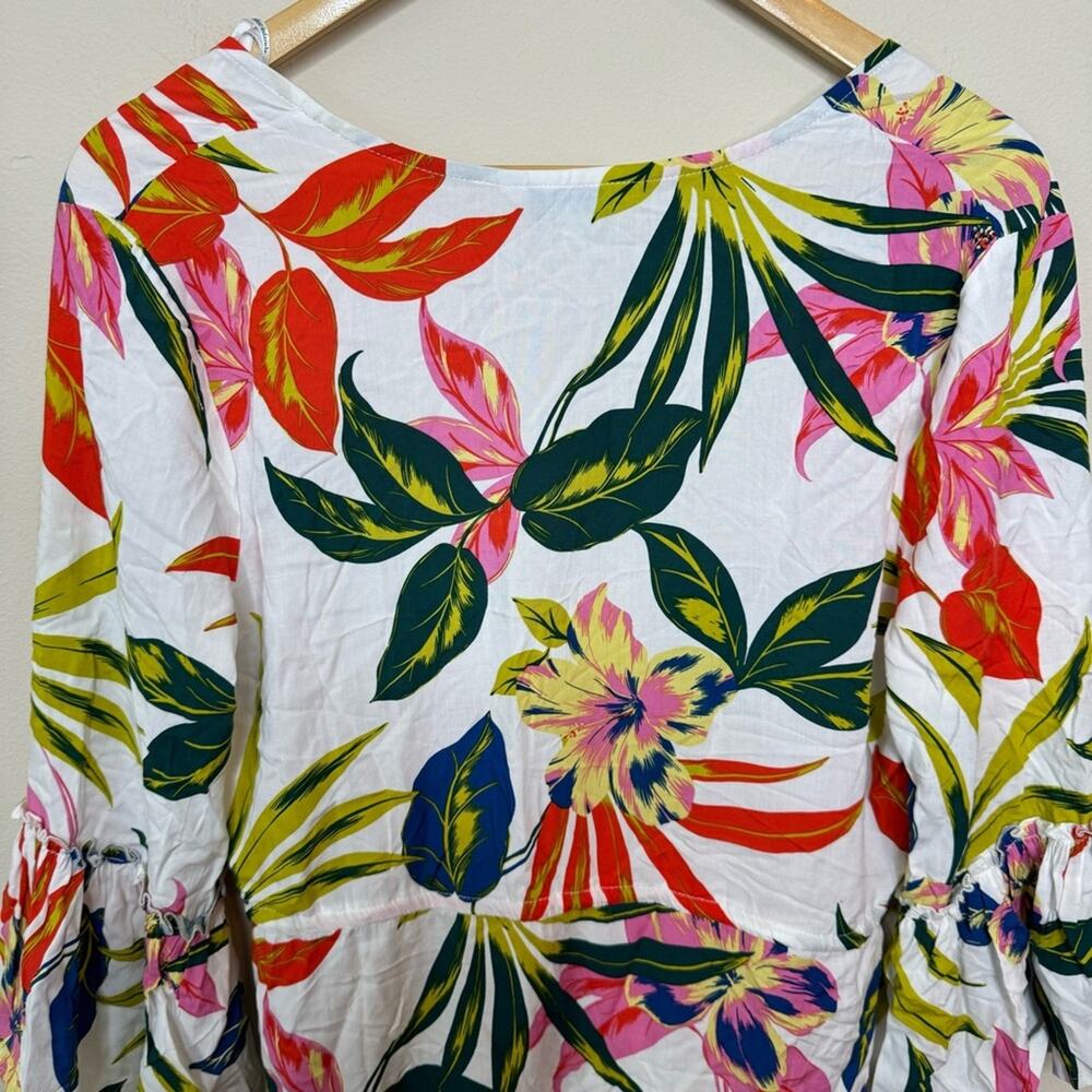 Blue Island Swim White Floral Coverup Size S - Picture 5 of 8